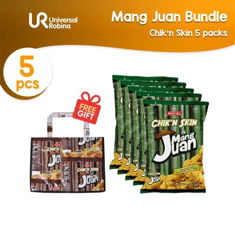 5 X Chikn Skin Ni Mang Juan 70g With Free Mang Juan Recycled Tote