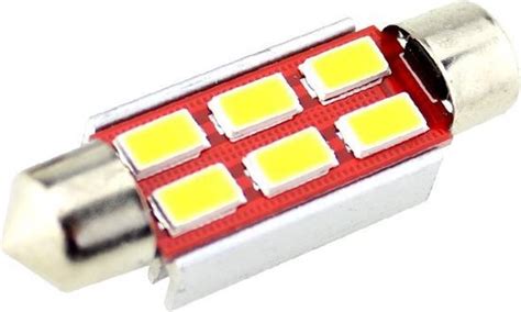 Auto C5w Ledlamp Led Festoon 39mm 6 Smd Xenon Wit 6500k Can Bus