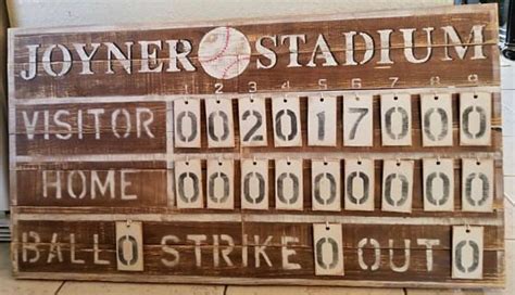Customized Rustic Baseball Vintage Sports Scoreboard Etsy Baseball