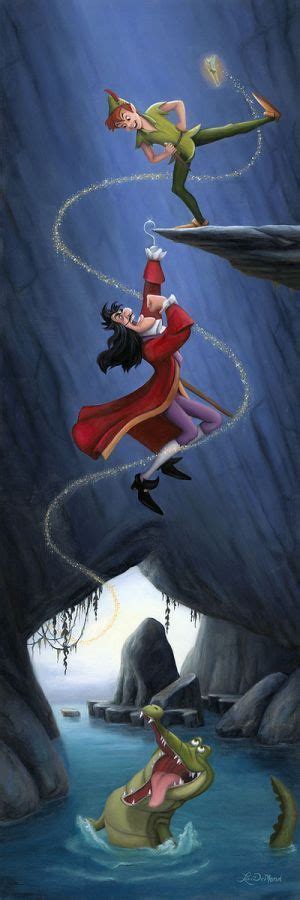 Disney Peter Pan Wendy Hanging By A Hook By Lisa Demond Disney Fine Art Disney Pixar
