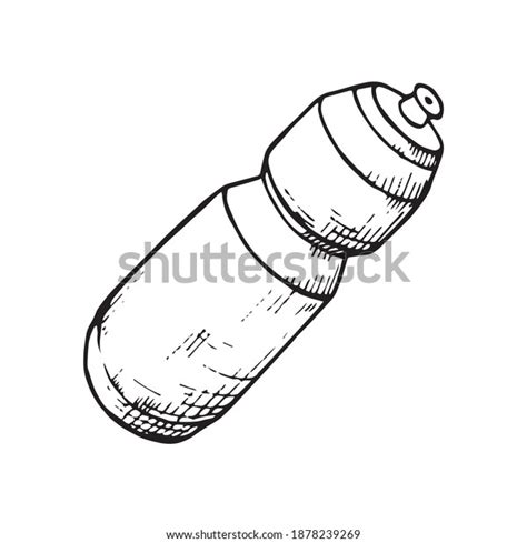Water Bottle Hand Drawn Single Original Stock Vector Royalty Free