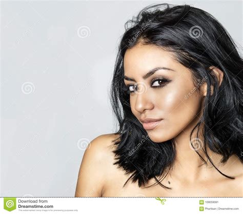 Beautiful Woman S Face Side Profile Stock Image Image Of Studio Cute