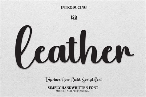 Leather Font By Creativewhitee Creative Fabrica