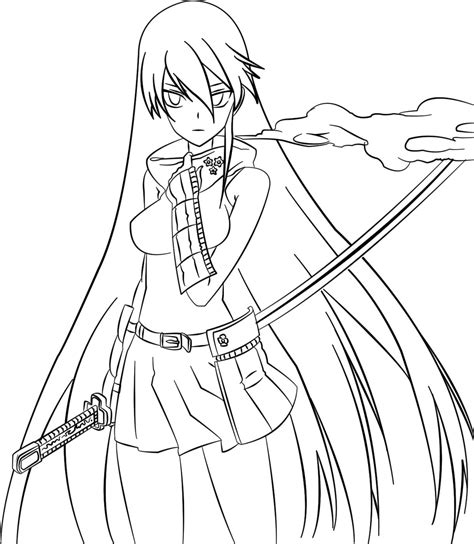 Printable Akame Ga Kill Coloring Pages Anime Coloring Pages My Xxx Hot Girl