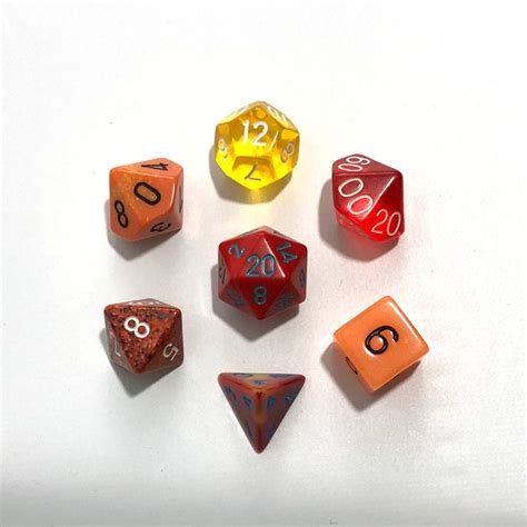 Flame Forged Polyhedral Dice Set — Thediceoflife Dice Jewelry And