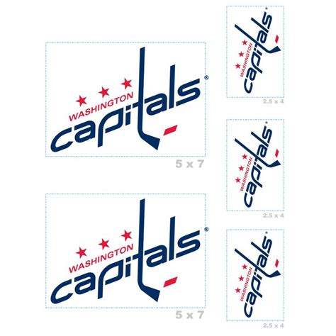 Sheet Of 5 Washington Capitals 2021 Logo Minis Officially Licensed