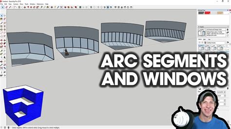 Using Arc Segments To Create Windows In Sketchup Youtube