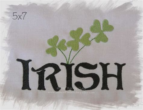 Irish With Shamrocks Machine Embroidery Designs For 4x4 And Etsy