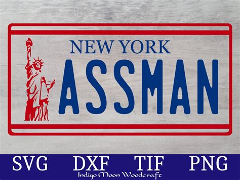 Seinfeld Svg Assman License Plate Kramers License Etsy