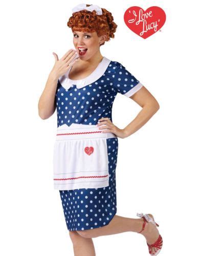 Plus Size Blue Sassy I Love Lucy Lucille Ball Halloween Costumeapron