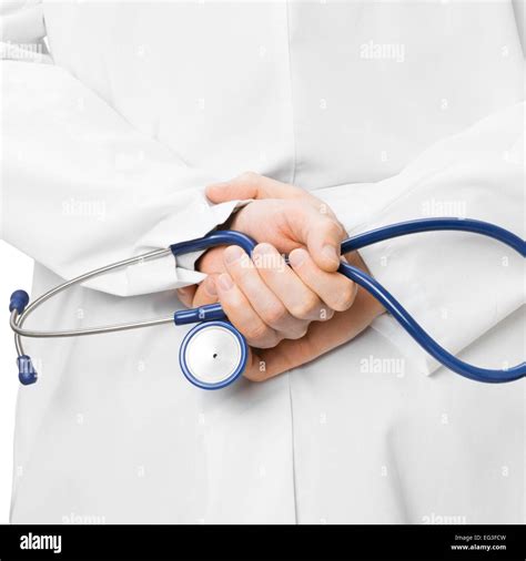 Medical Doctor With A Stethoscope And Hands Behind His Back Stock Photo Alamy