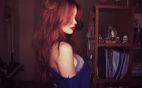 Hair In Face Long Hair Red Lipstick Redhead Women Hd Wallpaper