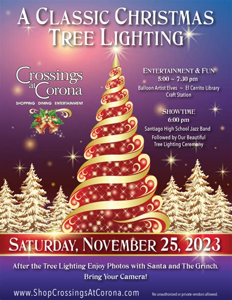 Santas Arrival And Tree Lighting Shop Crossings At Corona