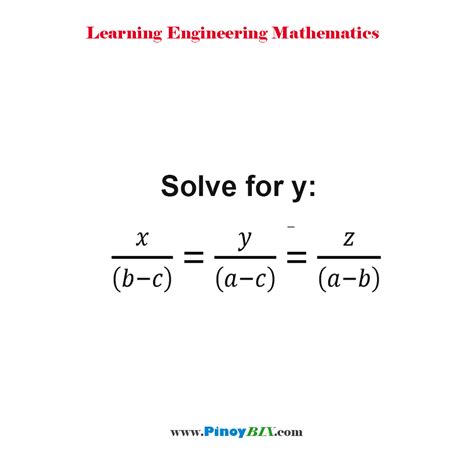 Solution Solve For Y In The Equations X B C Y A C Z A B