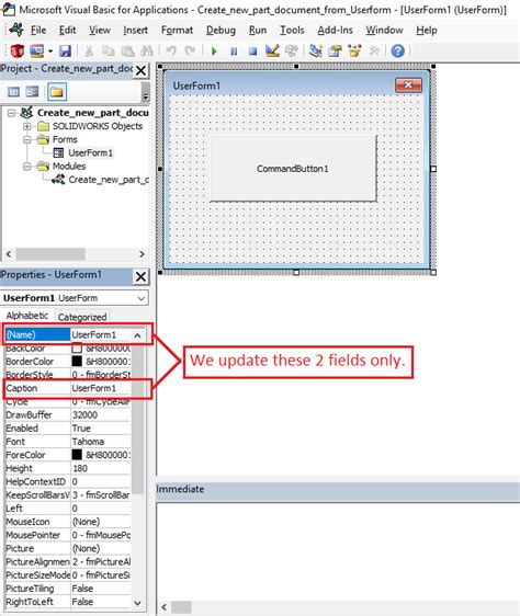 Vba Userforms Open New Part Document The Cad Coder