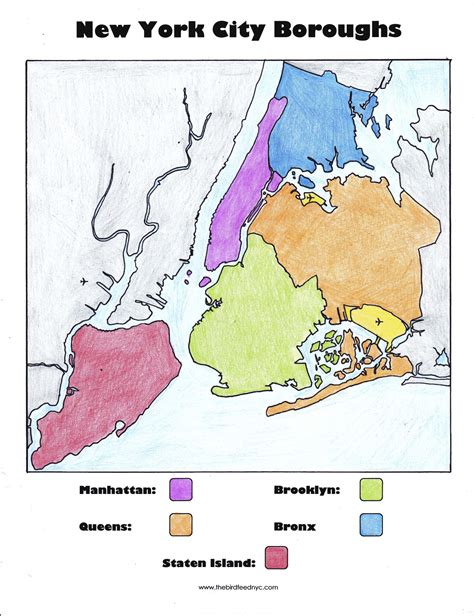 5 Boroughs Map Of New York City