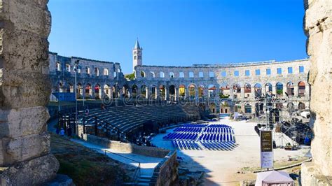 Ancient Roman Amphitheater Arena In Pula One Of The Best Preserved