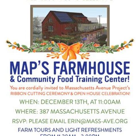 Arrived and we are beyond thrilled about it. Celebrate MAP's New Farmhouse & Community Training Center ...