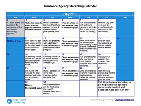 Here's some of what you can expect May Insurance Marketing Plan - Agency Updates - Insurance Marketing