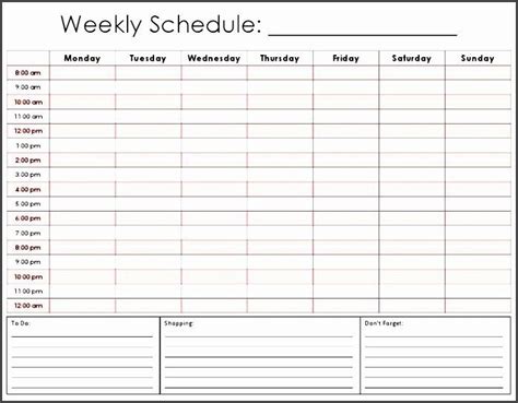 11 One Week Planner For Employees Sampletemplatess Download Printable