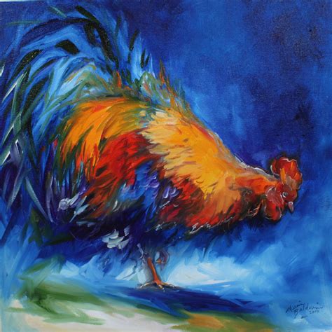 Daily Paintings ~ Fine Art Originals By Marcia Baldwin Rooster Hunting