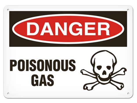 Incom Danger Poisonous Gas Safety Signs