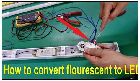 How to convert fluorescent light fitting (T8 or T12) for LED tubes