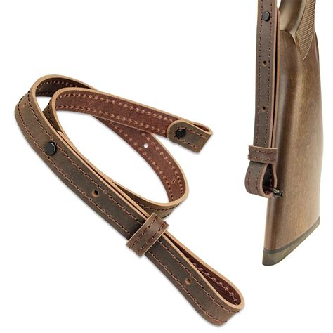 Kosibate Hunting Rifle Shotgun Sling Shoulder Belt Genuine Leather Hide
