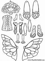 Brook Ferne Pheemcfaddell Articulated Feen Colouring Elfen Marionette Coloringhome των λουλουδιών sketch template