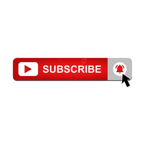 Subscribe Button Youtube With Bell Icon Hd Vector Subscribe Button