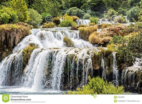 Krka Waterfalls Croatian National Park Croatia Stock Photo Image Of