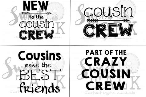 Cousin Crew bundle svg /4 designs/Instant Digital Downloads