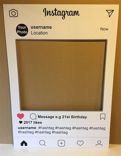 Personalised Instagram Social Media Party Selfie Photo Frame Party