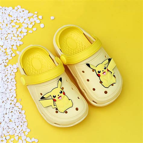 Toddlers Kids Pikachu Summer Beach Home Slippers Shoes