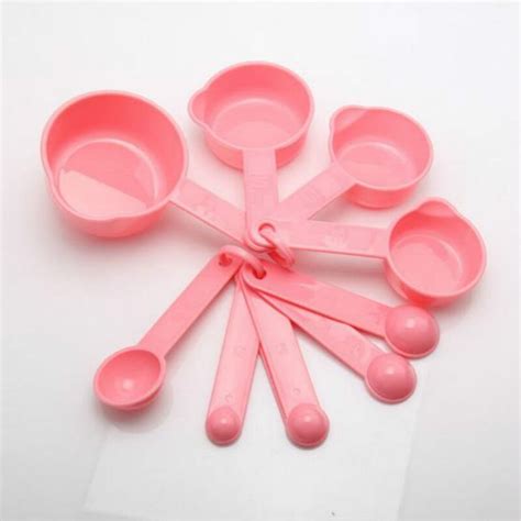 10pcslot Pink Plastic Measuring Spoons Cups Measuring Set Tools Baking