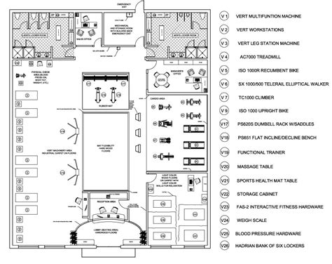 Floor Plan Sport Athletic Training Facility