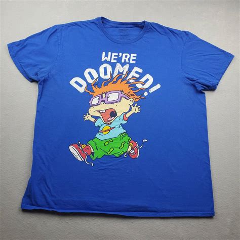 Nickelodeon Nickelodeon Shirt Mens Extra Large Blue 90s Chuckie Finster