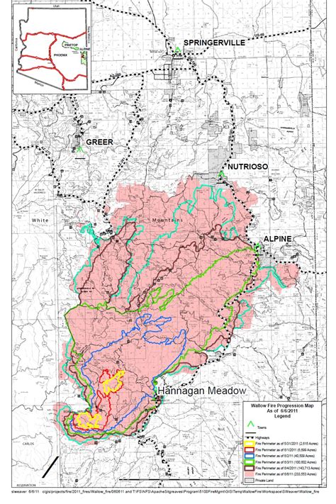 Community Calendar Wallow Fire Map Usfs 060611