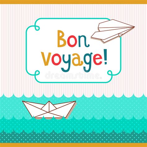 Bon Voyage Card Stock Vector Illustration Of Summer 58702570