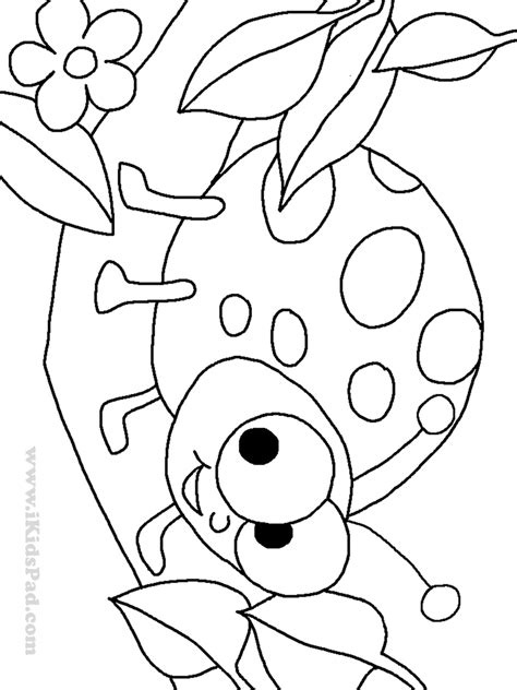 Ladybug And Flowers Coloring Page Sketch Coloring Page