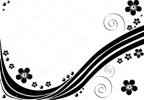 Black Abstract Flowers And Curves Stock Vector Image By ©drpas 6416319