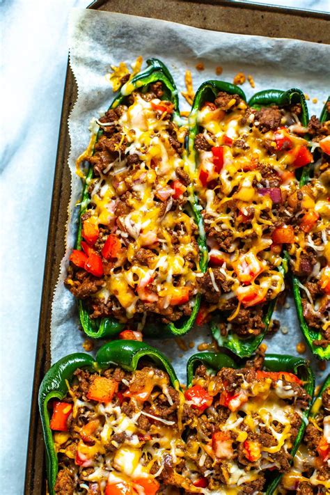 However, be mindful of any sauces that might be added. Low Carb Stuffed Poblano Peppers | Healthy mexican recipes ...