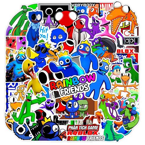 Rainbow Friends Roblox Vinyl Stickers For Water Bottles Laptop 50