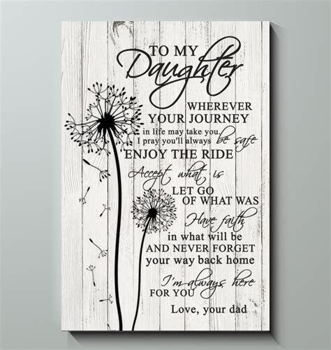 Register for any item, from any store, for any occasion. To My Daughter Wherever Your Journey In Life Canvas Shop ...