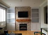 Photos of White Electric Fireplace With Shelves