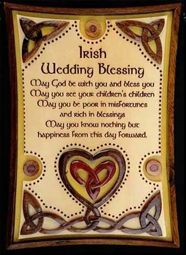 Irish Wedding Blessing Plaque Celtic