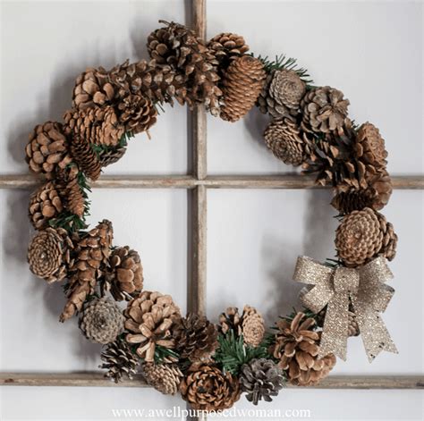 Simple 30 Minute Pinecone Wreath — Homebnc