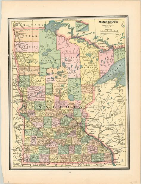 Minnesota And North Dakota Curtis Wright Maps