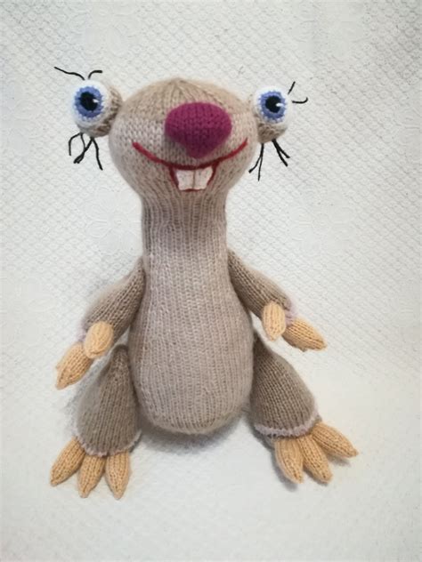 Sid the sloth from Ice Age a knitting pattern | Etsy