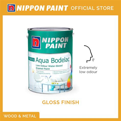 Nippon Paint Aqua Bodelac Gloss 1l5l Shopee Singapore